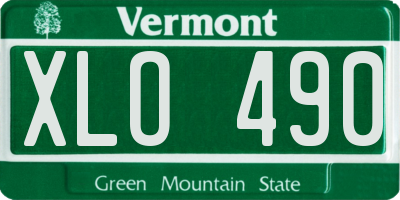 VT license plate XLO490