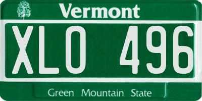 VT license plate XLO496