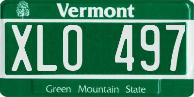 VT license plate XLO497