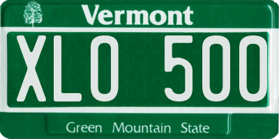 VT license plate XLO500