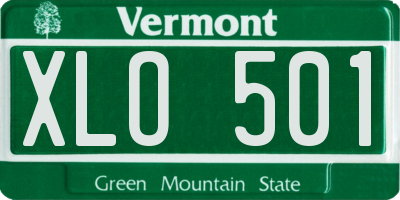 VT license plate XLO501