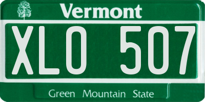 VT license plate XLO507