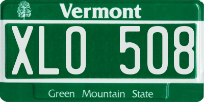 VT license plate XLO508