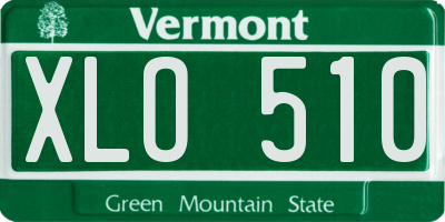 VT license plate XLO510