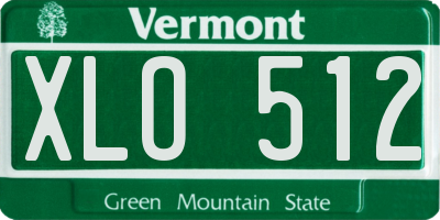 VT license plate XLO512