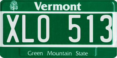 VT license plate XLO513