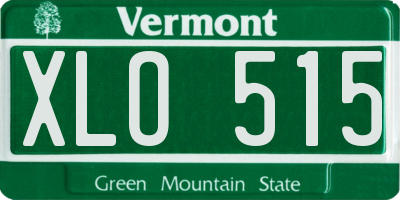 VT license plate XLO515