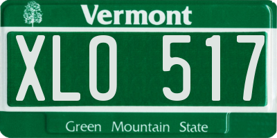 VT license plate XLO517
