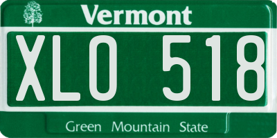 VT license plate XLO518