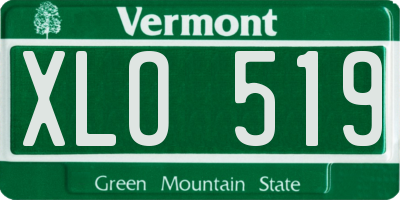 VT license plate XLO519