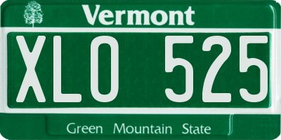 VT license plate XLO525