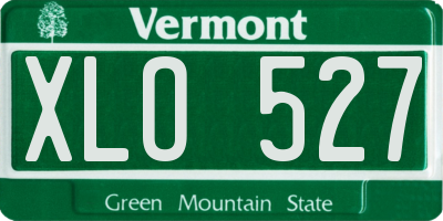 VT license plate XLO527
