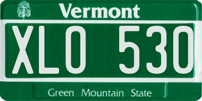 VT license plate XLO530