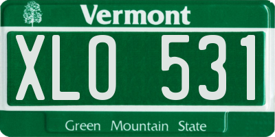 VT license plate XLO531