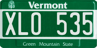 VT license plate XLO535