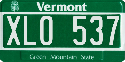 VT license plate XLO537