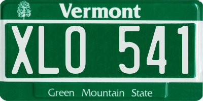 VT license plate XLO541