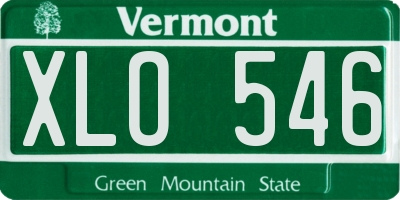 VT license plate XLO546