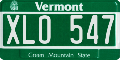 VT license plate XLO547