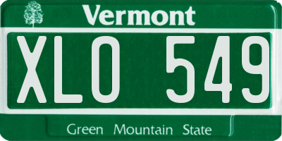 VT license plate XLO549