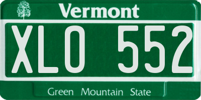 VT license plate XLO552