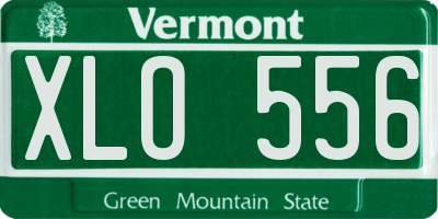 VT license plate XLO556