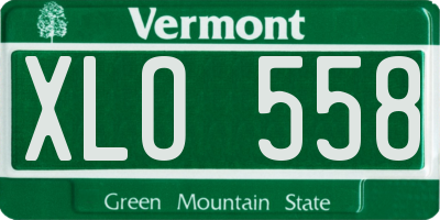 VT license plate XLO558