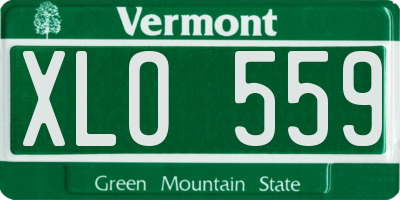 VT license plate XLO559