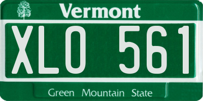 VT license plate XLO561