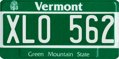 VT license plate XLO562