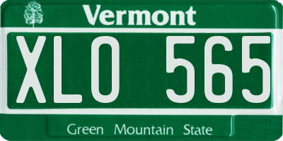 VT license plate XLO565