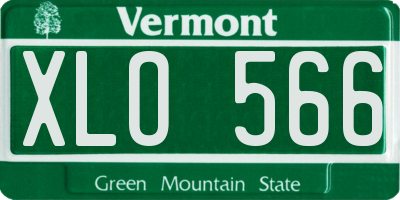 VT license plate XLO566