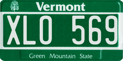 VT license plate XLO569