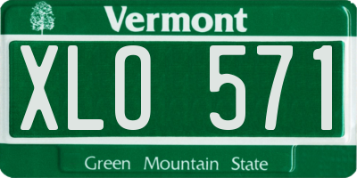 VT license plate XLO571