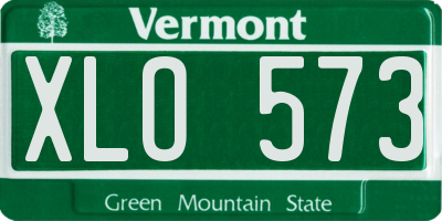 VT license plate XLO573