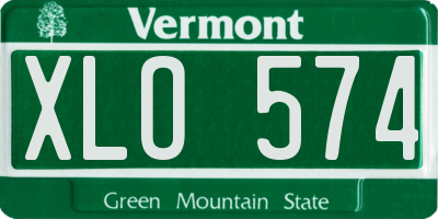 VT license plate XLO574