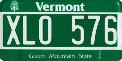 VT license plate XLO576