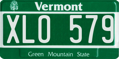 VT license plate XLO579