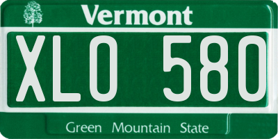 VT license plate XLO580