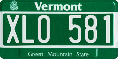 VT license plate XLO581