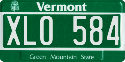 VT license plate XLO584