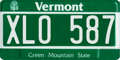 VT license plate XLO587