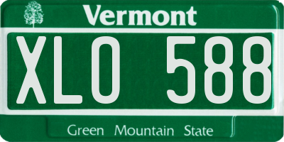 VT license plate XLO588