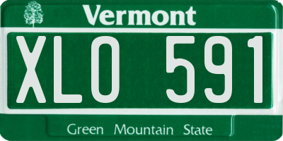 VT license plate XLO591