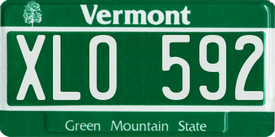 VT license plate XLO592