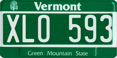 VT license plate XLO593
