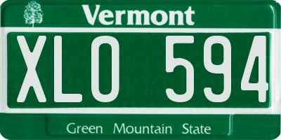 VT license plate XLO594