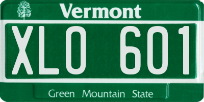 VT license plate XLO601