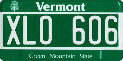 VT license plate XLO606