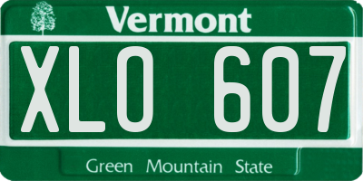 VT license plate XLO607